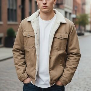 Coleman Men's Tan Sherpa-Lined Jacket